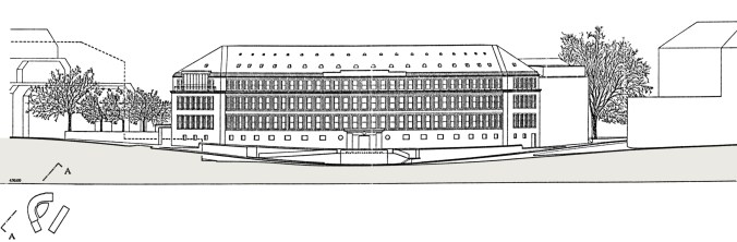 Hauptfassade, rendered