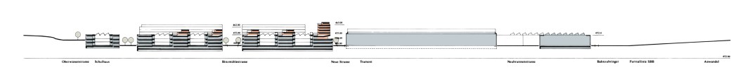 Schnitt B-B, Nord-Sd, Halle Tramont, rendered