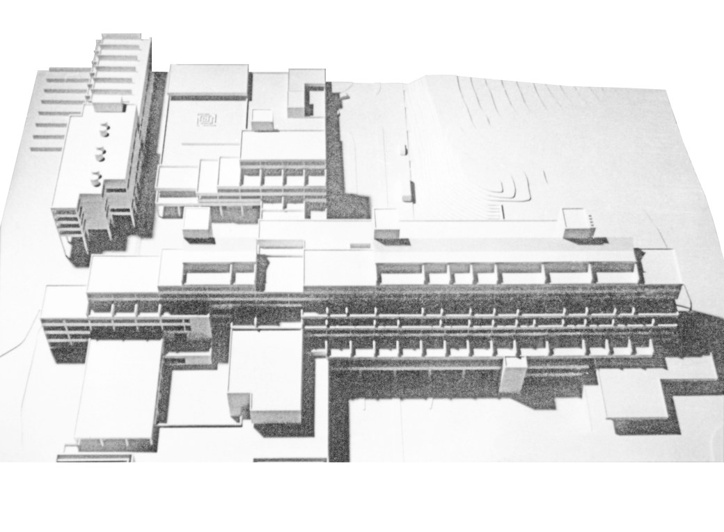 Modell, Ansicht Süd, 150